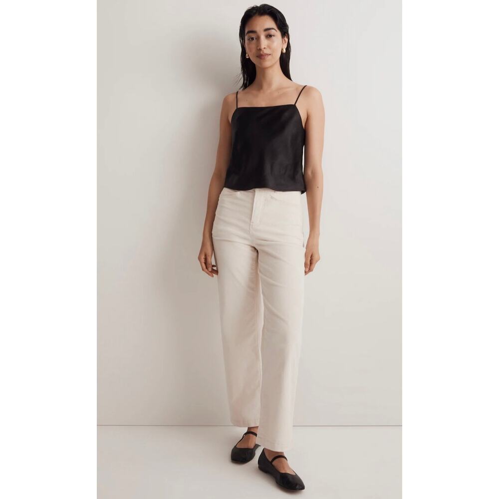 Madewell Emmett 2.0 Wide-Leg Pants in Corduroy Antique Cream Item NM364 Size 31 - Picture 2 of 14